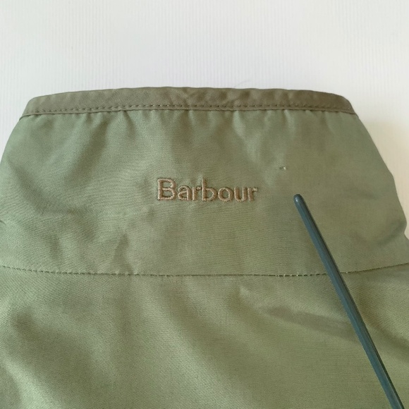Barbour Amelia Moto Chore Green Khaki Jacket Coat Waterproof Fisherman Old Money - Picture 12 of 16